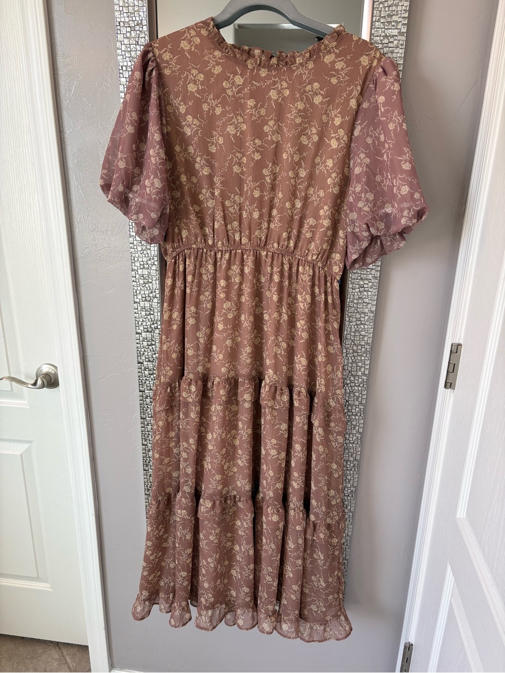 fehrnvi - orange creek Light Brown Floral Maxi Dress